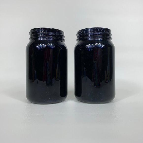 Metallic Onyx and Silver Speckled Mason Jar Vases - Picture 3 of 6